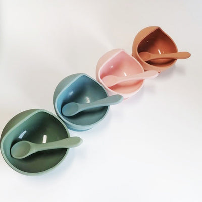 Silicone Suction Baby Bowl & Spoon Set 1