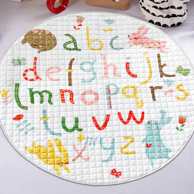 Small Letters Round Baby Play mat 150 cm diameter
