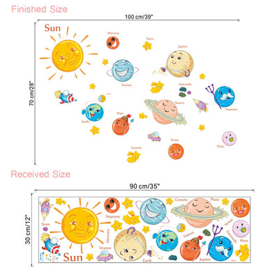 Solar Friends Baby Wall Stickers size