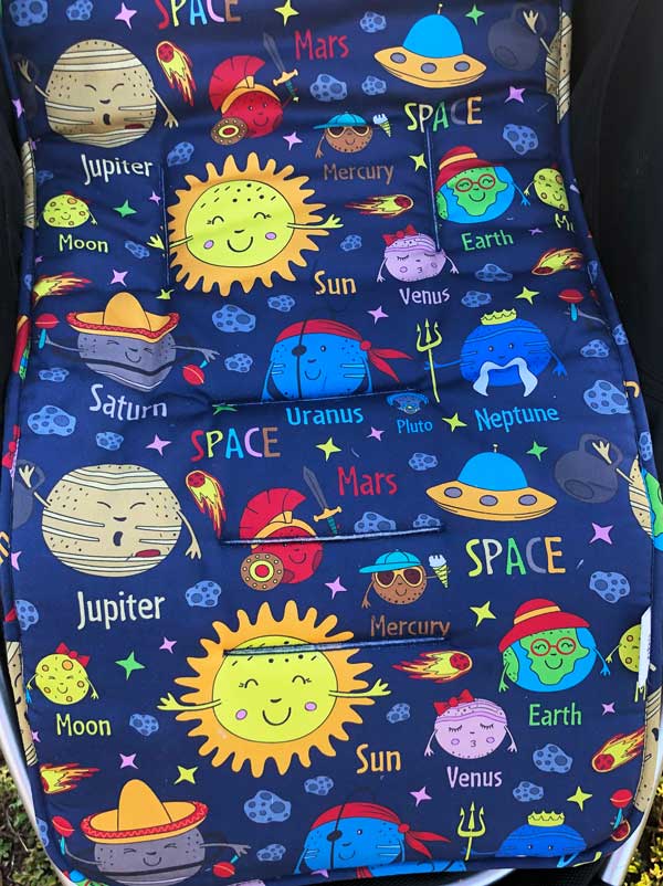 Solar System Reversible Universal Pram Liner Front closeup