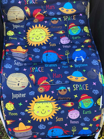 Solar System Reversible Universal Pram Liner Front closeup