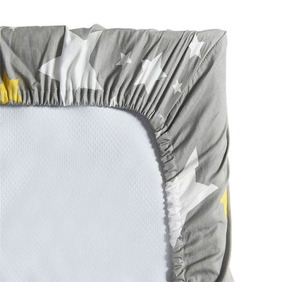 Stars Fitted Cotton Cot Sheet backside