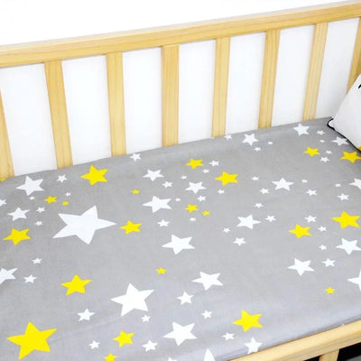 Stars Fitted Cotton Cot Sheet front view