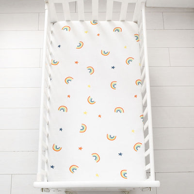 Stars & Rainbow Fitted Cot Sheet