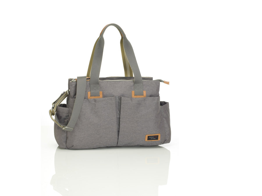 Storksak Travel Shoulder Grey Nappy Bag