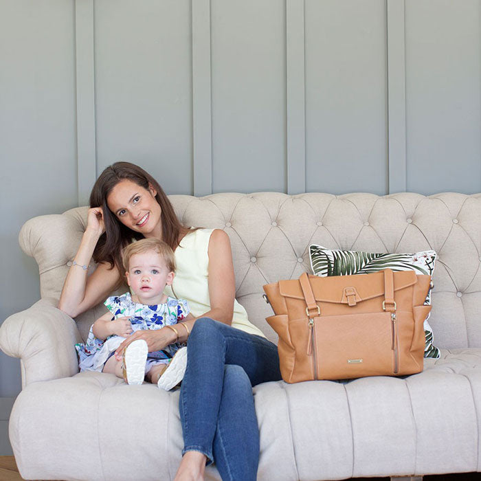 Storksak Emma Leather Nappy Bag