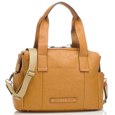 Storksak Kym Tan Leather Nappy Bag