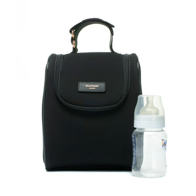 Storksak Poppy Luxe Black Scuba Nappy Bag