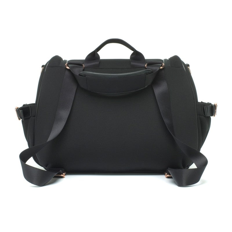 Storksak Poppy Luxe Black Scuba Nappy Bag