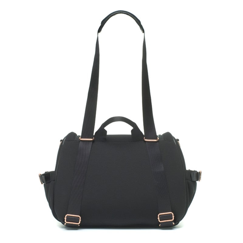 Storksak Poppy Luxe Black Scuba Nappy Bag