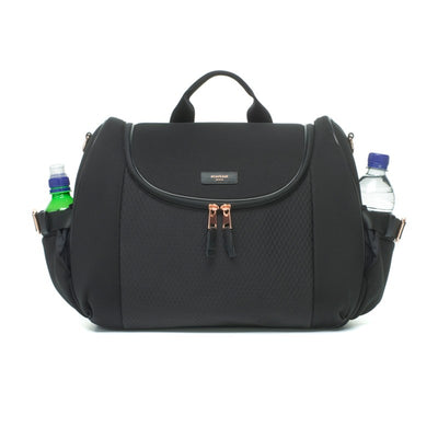 Storksak Poppy Luxe Black Scuba Nappy Bag