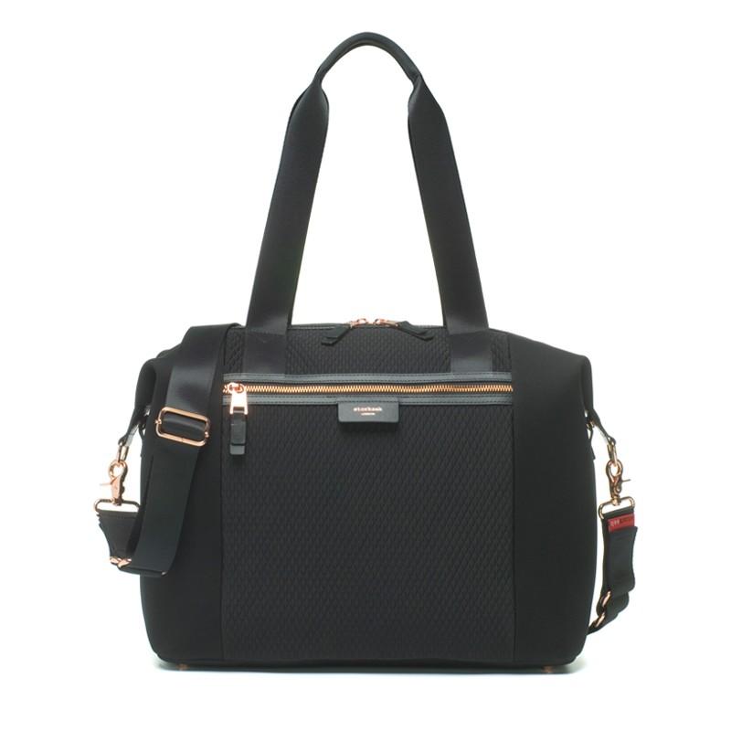 Storksak Stevie Luxe Black Scuba Nappy Bag