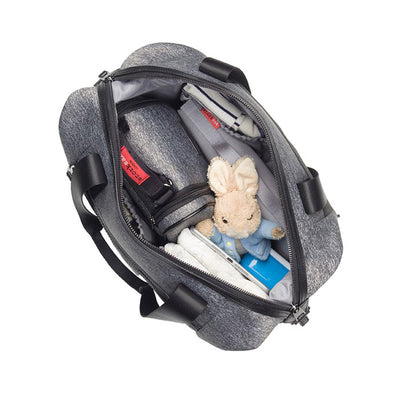 Stevie Luxe Grey Marl Scuba Nappy Bag