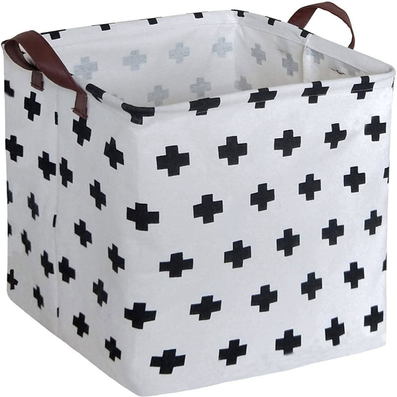 Swiss Cross Square Collapsible Canvas Toy Storage Box