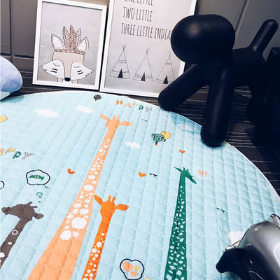 Tall Giraffes Baby Play Mat side view