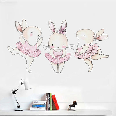 Three Cute Bunnies Nursery Sticker