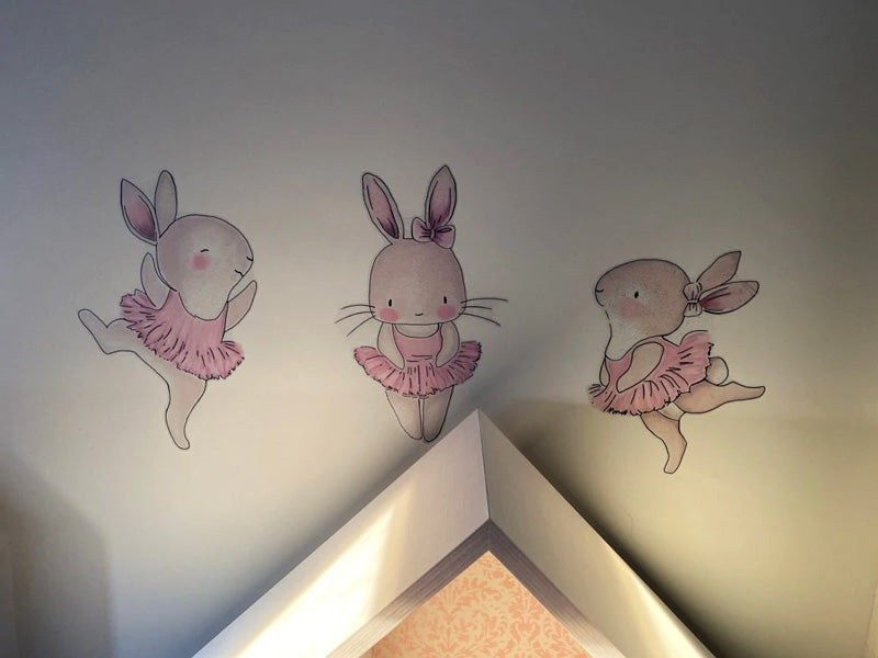 Three Cute Bunnies Nursery Wall Sticker 1