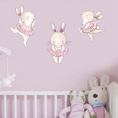 Three Cute Bunnies Nursery Wall Sticker