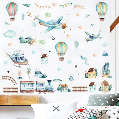 Town, Planes & Balloons Baby Nursery & Kids Room Wall Sticker 2