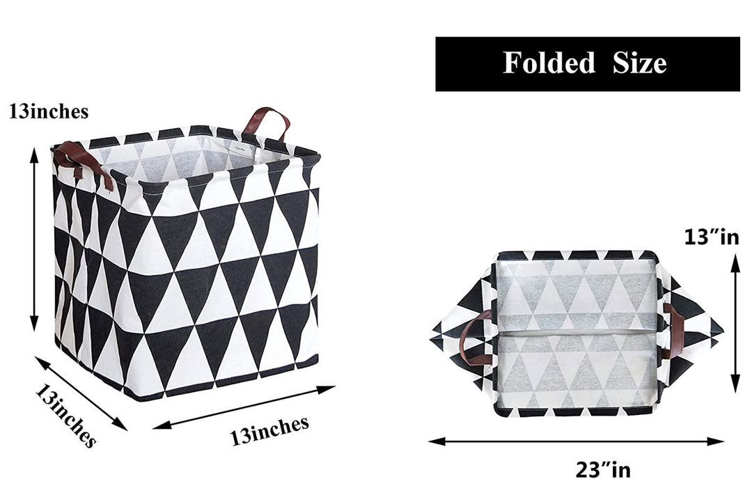 Triangle Square Collapsible Canvas Toy Storage Box Size