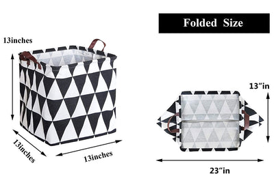 Triangle Square Collapsible Canvas Toy Storage Box Size
