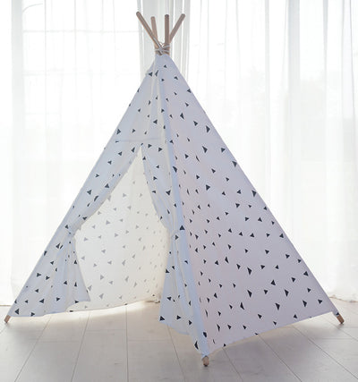 Triangles Kids Teepee Tent Side View