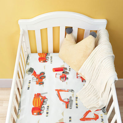 Trucks Fitted Cot Sheet Front
