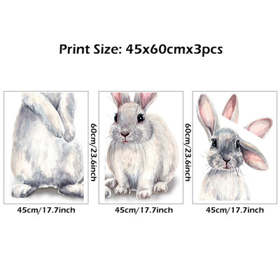 Two Bunnies Baby Nursery Wall Sticker Size 116 x 80 cm 2