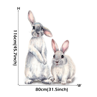 Two Bunnies Baby Nursery Wall Sticker Size 116 x 80 cm
