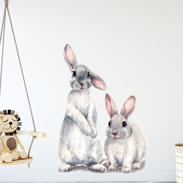 Two Bunnies Baby Nursery Wall Sticker
