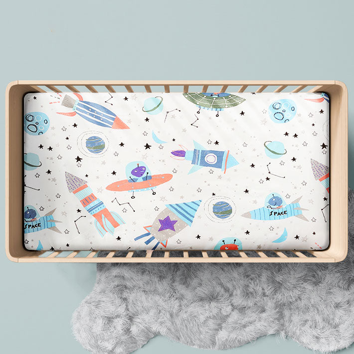 Universe Baby Fitted Cot Sheet