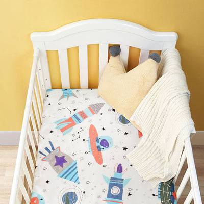 Universe Baby Fitted Cot Sheet Front