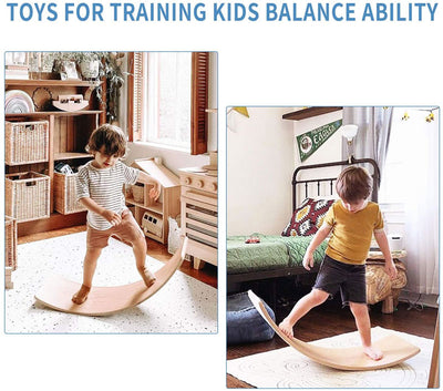 Varnished Kids Wooden Balance Board for balance
