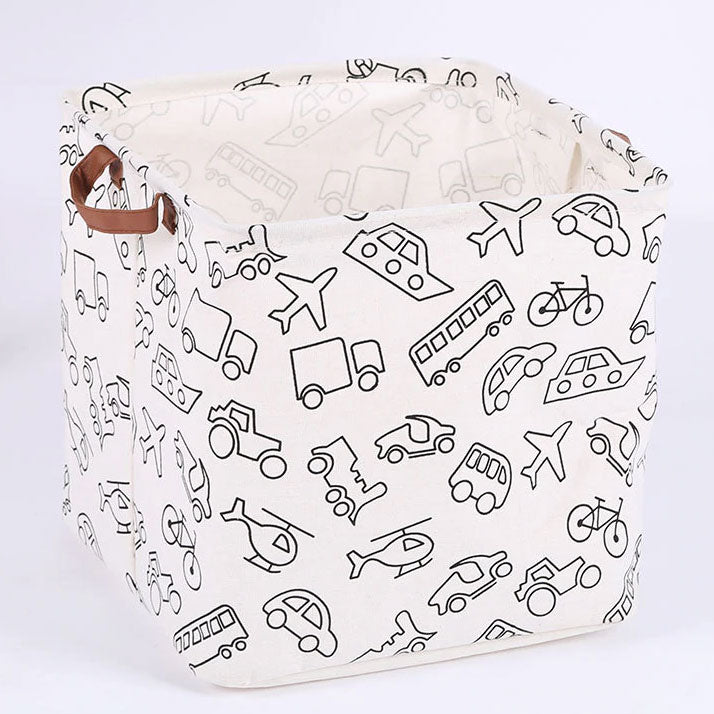 Vehicle Square Canvas Toy Storage Box 1