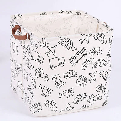 Vehicle Square Canvas Toy Storage Box 1