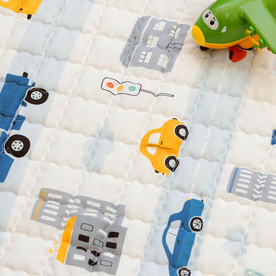 Wheels on the Road Baby Playmat 150 cm Diameter close up 1