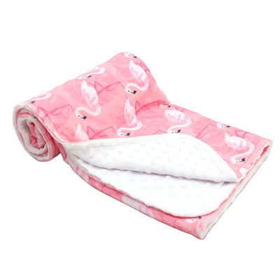 White Flamingos Baby Blanket - Pink