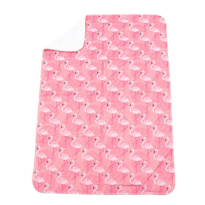 White Flamingoes Baby Blanket – Pink