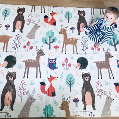 Woodland Animals Large Baby Play Mat Front