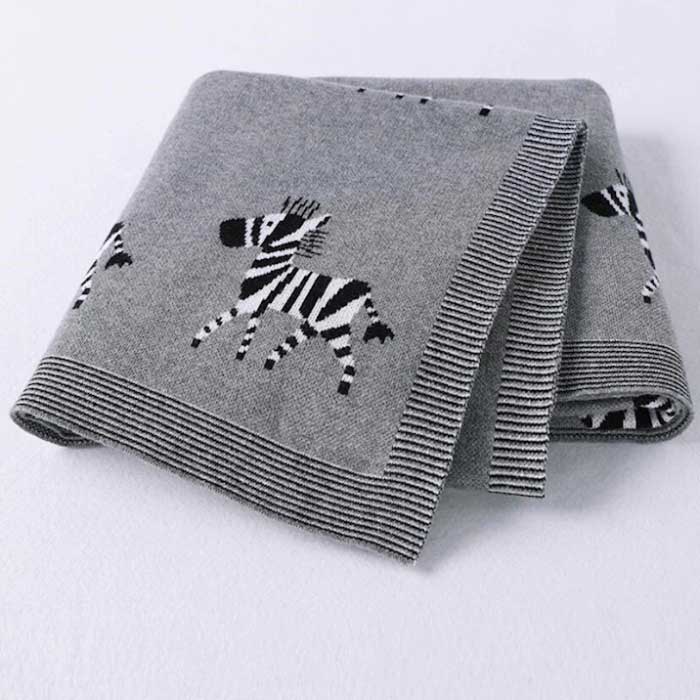 Zebra Baby Blanket fold