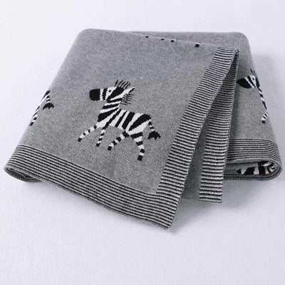 Zebra Baby Blanket fold