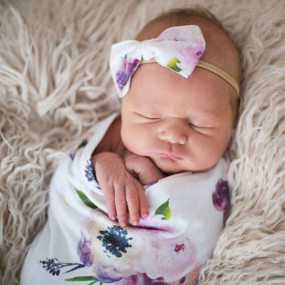 Zoe Baby Swaddle Sack with baby