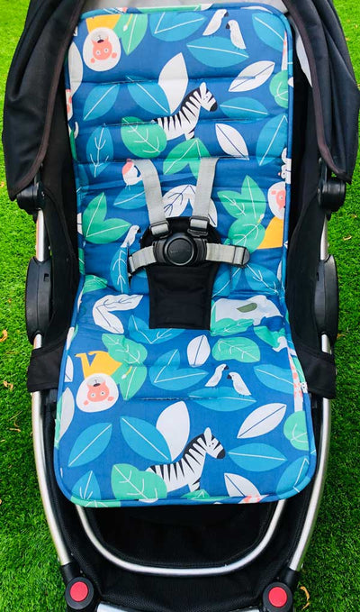 Zoo Animals Reversible Pram Liner Front