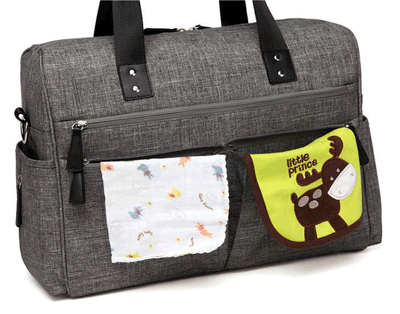 Addie All In One Nappy Bag - Grey