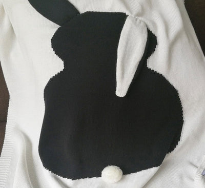 Long Ear Bunny Baby Blanket – Cream