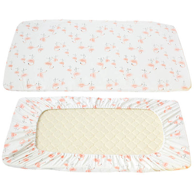 Flamingo Family Cot Sheet