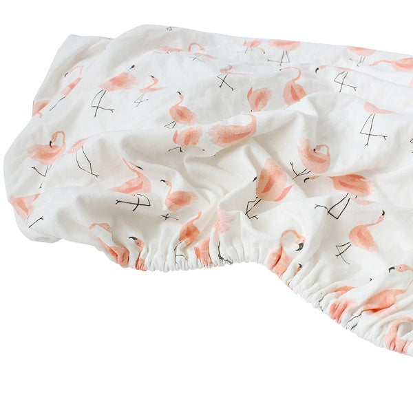 Flamingo Family Cot Sheet