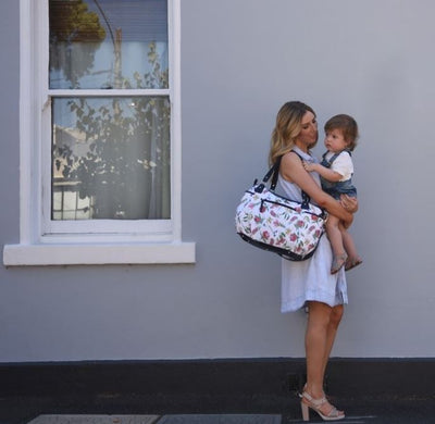 OiOi Botanical Navy Tote Nappy Bag