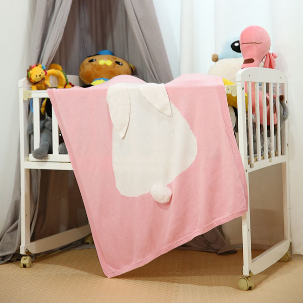 Long Ear Bunny Baby Blanket - Pink