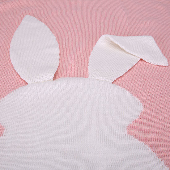 Long Ear Bunny Baby Blanket - Pink